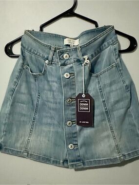 Love Tree Light Blue Denim Mini Skirt